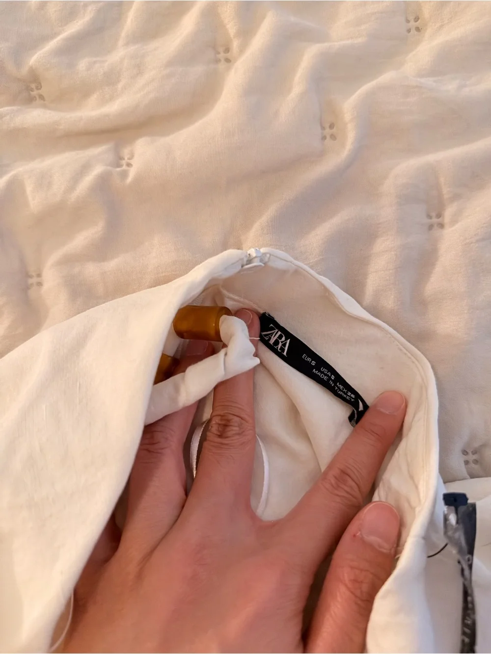 Zara whithe Halter Mini Dress - Picture 4 of 4